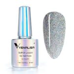 VENALISA Holographic Gel Nail Polish Silver Glitter Effect Sparkling Colors Soak off UV LED Nail Lamp for Nail Starters at Home