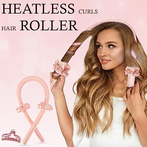 Heatless Curlers Headband No Heat Hair Curler for Sleeping Heatless Curls Roller Overnight Heatless Hair Curlers Set Soft Curling Rod Headband He