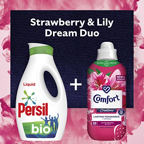 Comfort Creations Strawberry & Lily Fabric Conditioner pack of 8 (240 washes total) with Stay Fresh technology for 100 days of freshness + fragra
