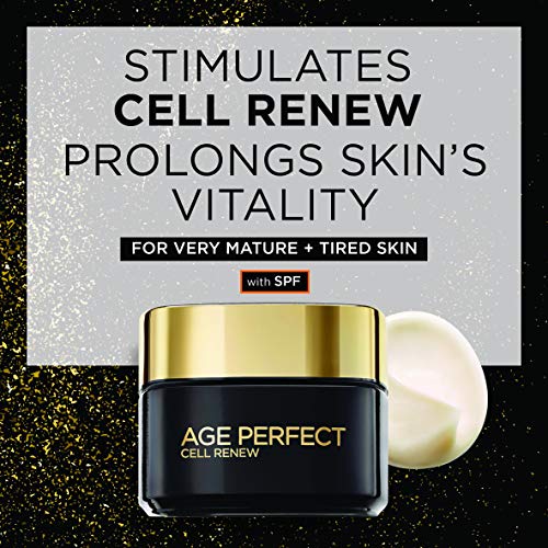 Skin Expert L'Oreal Paris Age Perfect Cell Renew Revitalising Day Cream SPF 15 for Mature Skin 50 ml, (Pack of 1)