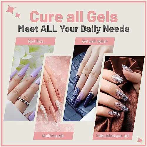 Aokitec Mini UV LED Nail Lamp, Quicky-Dry UV Light for Nails Gel Polish Nail Tips,Poly Gel Extension Resin,Manicure UV LED Light Nail Dryer DIY N