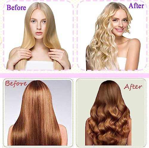 Heatless Curling Rod Headband, Heatless Hair Curler, Hair Curlers to Sleep In, No Heat Curl with Hair Clips and Scrunchie, Sleeping Curls Styling