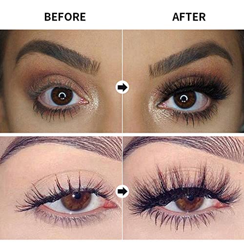 Mascara Black,4D Silk Fiber Eyelash Mascara,Mascara Black Volume and Length Waterproof,False Lash Effect Mascara, Extra Long Lash Mascara,Lengthe