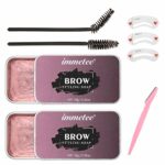 Eyebrow Soap Kit,Brows Styling Soap,2 pack eyebrow gel and brow wax