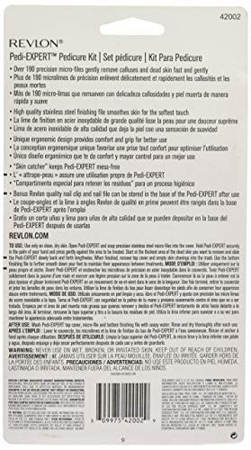 Revlon Pedi Expert, 3 pc Pedicure Kit includes Stainless Steel Dual Surface Exfoliator, Nail Clipper, and Nail File