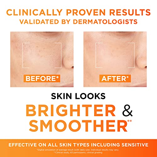 L'Oréal Paris Revitalift Clinical 12% Pure Vitamin C Brightening Serum for Face, Powerful Antioxidant Protection, Brighter & Smoother Skin, inclu