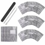 tonyg-p 300 PCS Nail Foil Wraps Remover, Soak off Gel Nail Polish Remover Foil Wraps with Cuticle Pusher Triangle Cuticle Peeler and Nail File fo