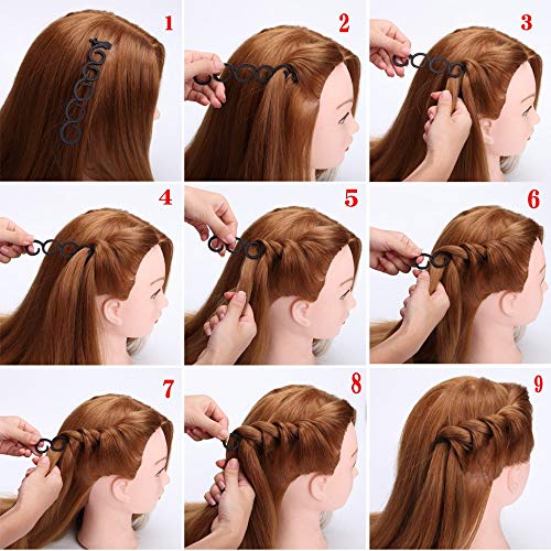Jingxinxin Hair Styling Set, 20 Pcs DIY Women Hair Accessories Braid,Girls Hairstyle Maker Tool, Hairpin Holding Magic Braiding Twist Curler Tool