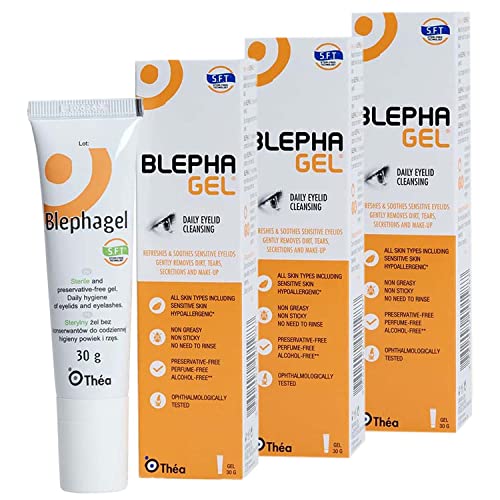 Blephagel Daily Eyelid Cleansing Gel | Gentle Cleanser to Refresh and Soothe Sensitive Eyelids | Preservative-Free and Hypoallergenic Formula | P