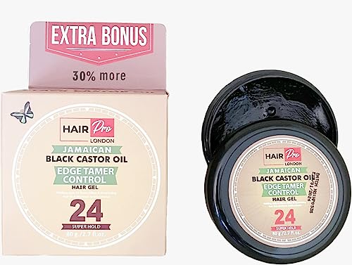 HAIR PRO JAMAICAN BLACK CASTOR OIL EDGE CONTROL GEL SUPER HOLD BONUS SIZE 80G