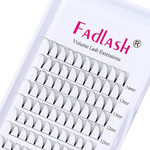 Russian Lashes 14D 0.07 Thickness D Curl 8-14mm Mix Tray Russian Lashes Premade Russian Volume Lashes Pre Made Fan Lashes Volume Lashes Pre Made