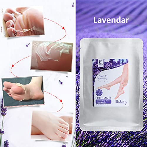 Foot Peeling Mask, Wolady Feet Peel Mask Exfoliating Socks Moisturizing Mask for Foot Care, Peeling Off Calluses & Dead Skin, Making Your Feet Sm