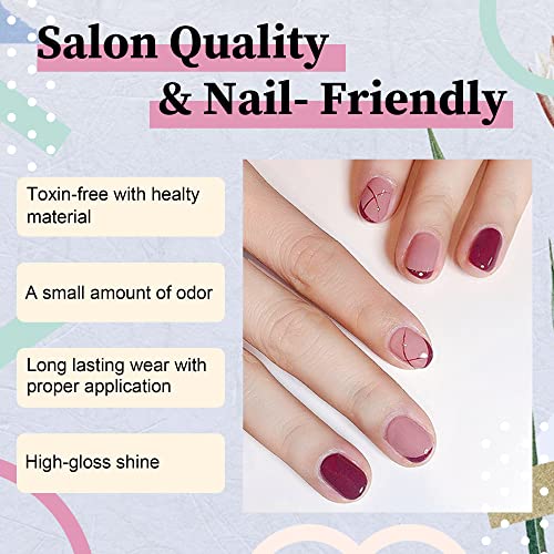 CICK Gel Nail Set Nail Lamp,72W UV LED Nail Dryer Curing Gel Nail Polish Set 6 Gel Colors Matte&Glossy Top Coat Base Coat, Essential Manicure Too