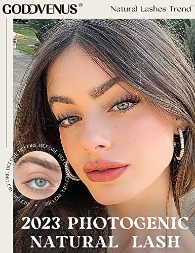 False Eyelashes Natural Look Eye Lashes Wispy CC Curl Russian Eyelashes 14mm Clear Band Strip Lashes That Look Like Extensions Cat Eye Lashes Pac