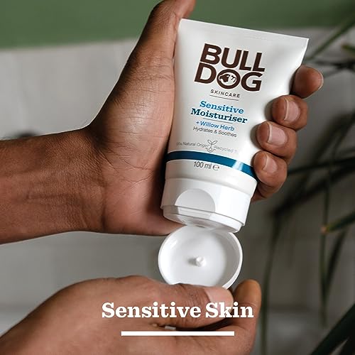 BULLDOG - Skincare for Men | Sensitive Moisturiser | Face Cream for Sensitive Skin | 100 ml