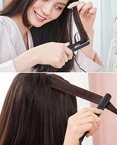 FARI Travel Mini Hair Flat Iron 1/2 Inch Ceramic Tourmaline Hair Straightener with Travel Bag Dual Voltage Travel Iron for Worldwide Use Temp 180