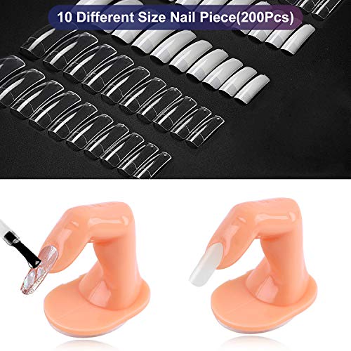 Acrylic Nail Art kit With UV Lamp, Acrylic Glitter Powder with Acrylic Liquid Monomer and Basic Nail Art Tools Professional Acrylic Nails Extensi