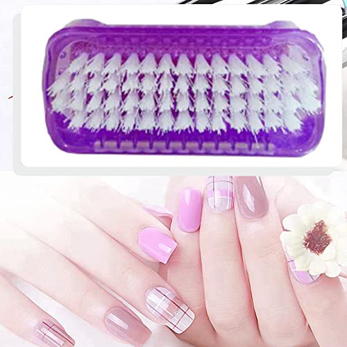 GOLDY Nail Brush and Pumice Stone Set for Dead Skin Removal 2 in 1 Scrubbing Foot File with Flexible Bristles Suitable for Feet Hands Nails Or Bo