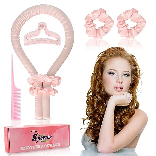 SHOPTOP® Heatless Curling Rod Headbands - Heatless Hair Curling Set, Styling Tools for Long Medium Hair Best For Natural Wave Soft Hair Roller fo