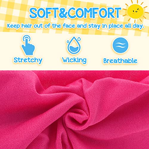 Sibba 2 Pieces Headbands Vintage Rabbit Ear Bow Headwraps Boho Headband Rabbit Ear Hairband Hair Accessories for Women Girls(Yellow)