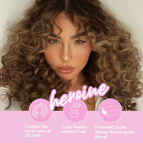 CHOPSTICK STYLER Heroine Curling Wand, 10mm Super Skinny Rectangular Ceramic Barrel for Tight Long Lasting Chopstick Curls for Long & Short Hair