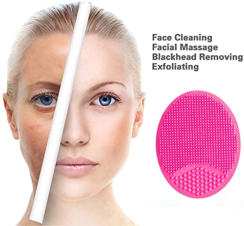 Silicone Facial Cleansing Brush Face Scrub Pads for Exfoliating, Anti-Aging Face Massage, Makeup Removal Brush for Sensitive,Dry, Oily All Skin T