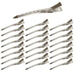Beayuer 25 Pieces Duck Bill Hair Clips, 3.5 Inch Rustproof Metal Alligator Curl Clips with Holes for Hair Styling, Hair Coloring, Thick Hair Sect