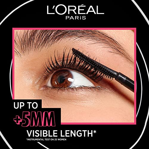 L'Oréal Paris Telescopic Mascara, Long-Lasting 36H Lift, Visible Lash Length Up to +5mm*, No Clumping & No Smudging & No Flaking, Telescopic Lift