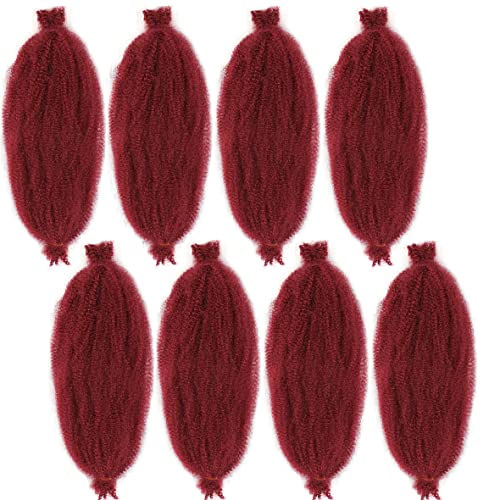 Leeven 16 Inch Pre Separated Springy Twist Hair for Afro Marley Locs 8 Packs Pre-Fluffed Popping Spring Twist Crochet Hair for Distressed Locs Af