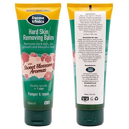 Dermatonics Hard Skin Removing Balm | Suitable For Diabetics | With Sweet Blossom Aromas | Contains Moisturising Shea Butter and Hydrating Swedis