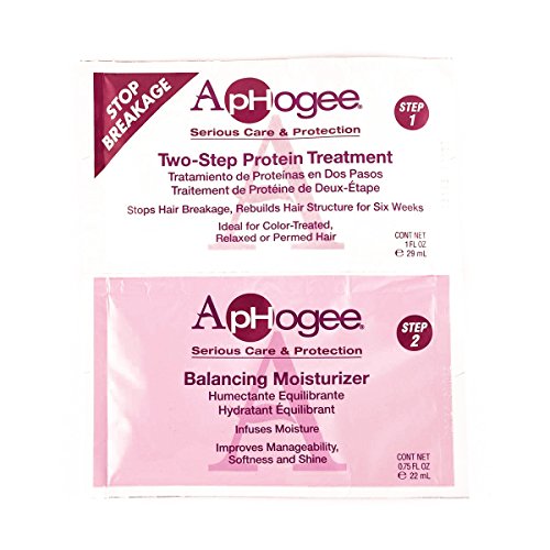 Aphogee Two-Step Two-Step Protein Treatment and Protein Moisturizer, 22 ml