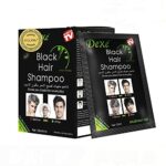 Black Hair Shampoo,MQUPIN Instant Black Natural Ingredients Hair Dye Shampoo Semi-Permanent Black Hair Color,Easy to use,Long lasting,(10 Pack, B