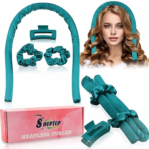 SHOPTOP® Heatless Curling Rod Headbands - Heatless Hair Curling Set, Styling Tools for Long Medium Hair Best For Natural Wave Soft Hair Roller fo