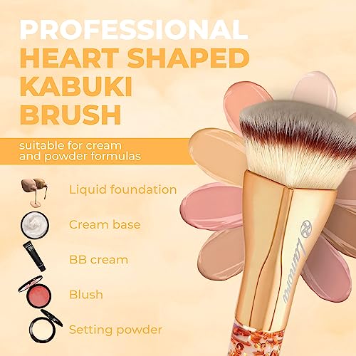 Blending Liquid Makeup Foundation Brush - Face Brush, Contour Kabuki Brush, Highlighter Brush - Perfect For Mineral Cream, Powder, Bronzer, Blush
