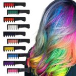 Hair Chalks for Girls, Hair Chalk Comb, 10 pcs Washable Hair Chalk Dye for Kids, Kids Makeup Sets for Girls, Girls Birthday Presents, for Birthda