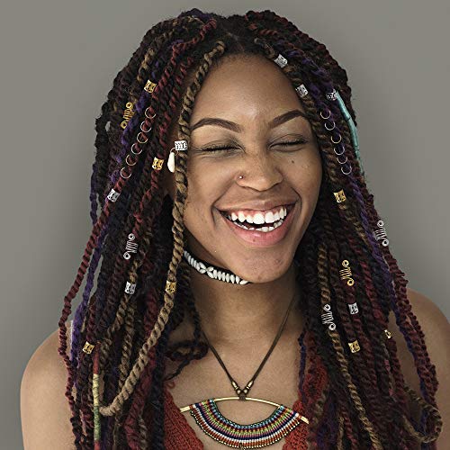 Homo Trends 90 Pcs Hair Jewelry Rings Clips Aluminum Dreadlocks Adjustable Metal Hair Bread Cuff for Braids Hair Accessories