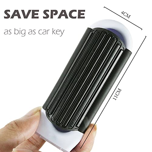 Hair Brush, Detangling Hairbrush With Mirror Travel Mini Small Paddle Brush Folding Hair Comb For Thick Curly Thin Long Short Wet Dry Hair Mens W