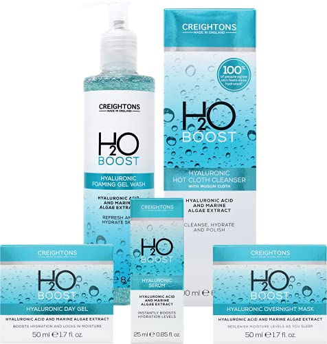 Creightons H2O Boost Hyaluronic Foaming Gel Wash (250ml) - Gently removes makeup & impurities whilst hydrating the skin. Vegan Friendly. Cruelty