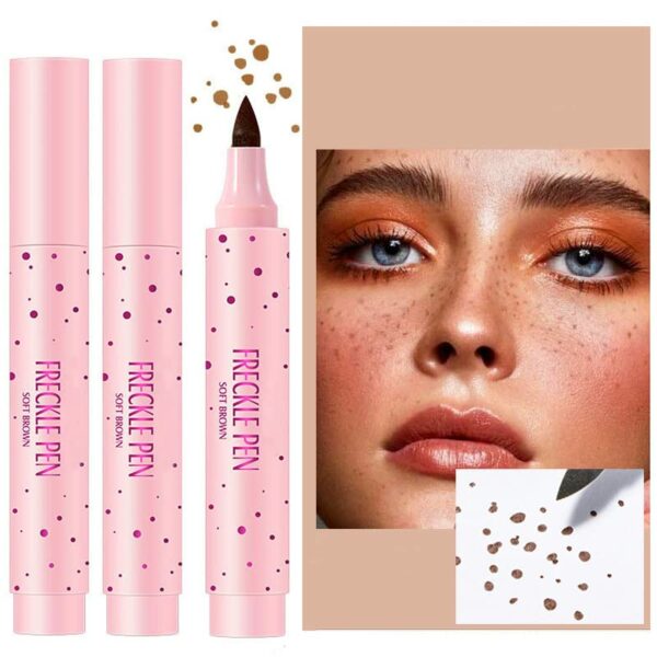 Freckle Pen - Freckle Makeup Pen/ Waterproof Soft Dot Sopt Pen for Natural Effortless Sunkissed Makeup (Light Brown)