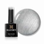 Bluesky Gel Nail Polish, Spring 2021 Collection, Move With Grace Ss2110, 10 ml, Silver, Metallic, Shimmer (Requires Curing Under LED or UV Lamp)