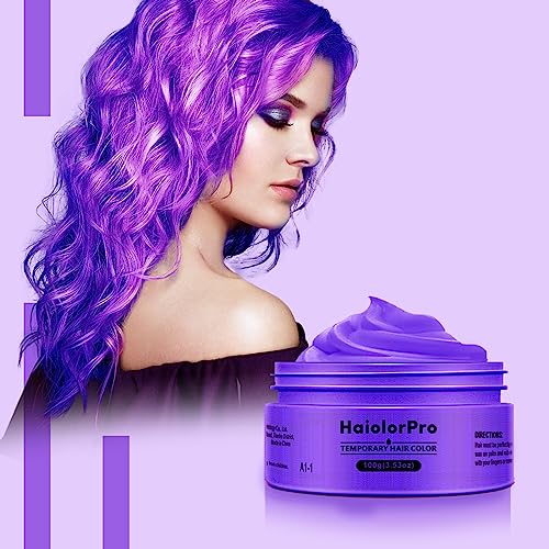 HaiolorPro Pink Temporary Hair Colour Dye Wax Washable,Non Permanent Coloured Hair Spray for kids, Hair Makeup Paint Wax for Parties or Cosplay,