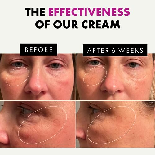 Organic Anti Wrinkle Face Cream for Women - Firming Daily Face Moisturiser to Reduce Wrinkles, Lines, Ageing - Day & Night Moisturiser for Plumpe