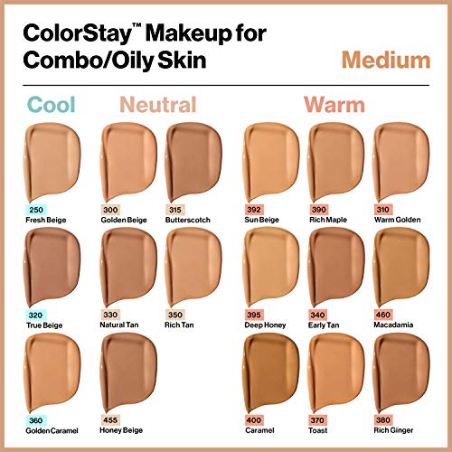 Revlon Colorstay Liquid Foundation Makeup for Combination/Oily Skin SPF15 Medium to Full Coverage (30ml) Matte Finish, Buff (150) Unisex