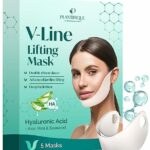 Face Mask V-Line 5 PCS with Hyaluronic Acid by Plantifique V Shape Face Tape Mask for Skin Firming and Tightening - Double Chin Jawline Sculptor
