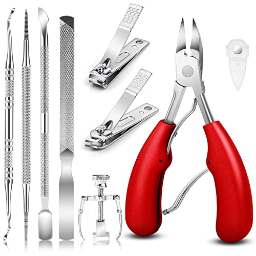 Artcut 9PCS Nail Clippers Toenail Clippers, Ingrown Toenail Tool, Toe Nail Clipper Professional Toe Clippers for Ingrown & Thick Nail, Strong Nai