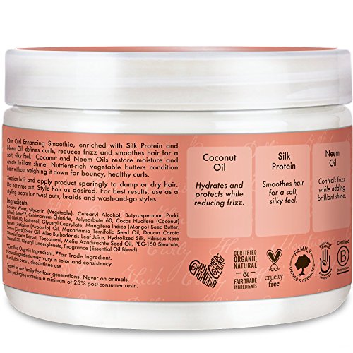 Shea Moisture Coconut & Hibiscus Curl TRIO: Includes Curl & Shine Shampoo, Curl & Shine CONDITIONER, Curl Enhancing Smoothie by Shea Moisture