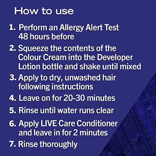 Schwarzkopf LIVE Urban Metallics Vibrant, Long Lasting, Permanent Blue Hair Dye, Infused with Coconut Oil for Shiny Hair, Blue Mercury U67