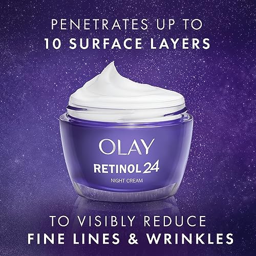 Olay Regenerist Retinol24 Night Face Cream Moisturiser With Retinol and Vitamin B3 50 ml, Fragrance Free