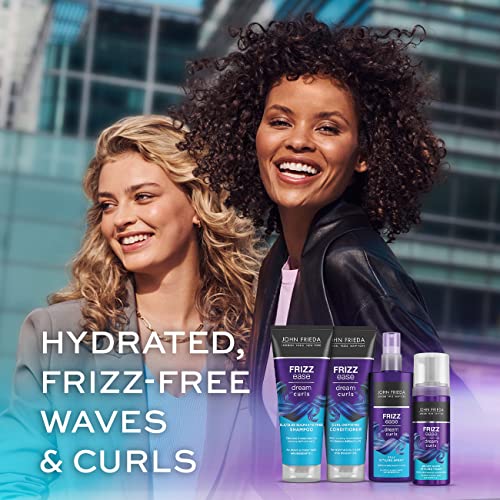 John Frieda Frizz Ease Dream Curls Air Dry Waves Styling Foam 150ml, Wave and Curl Enhancer, Lightweight Anti-Frizz Styling Foam