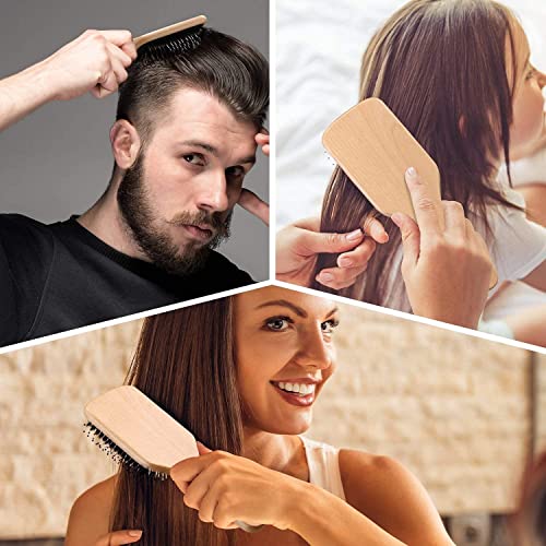 Hair Brush, Sosoon Boar Bristle Paddle Hairbrush for Long Thick Curly Wavy Dry or Damaged Hair, Reducing Hair Breakage and Frizzy No More Tangle,